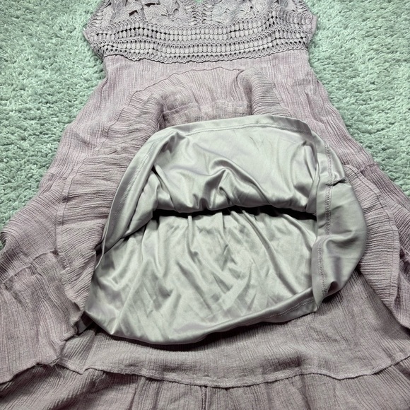 Love Tree Dress Womens Large Lace Crochet Tiered Ruffles Cut Out Backless Dinner - Picture 4 of 6